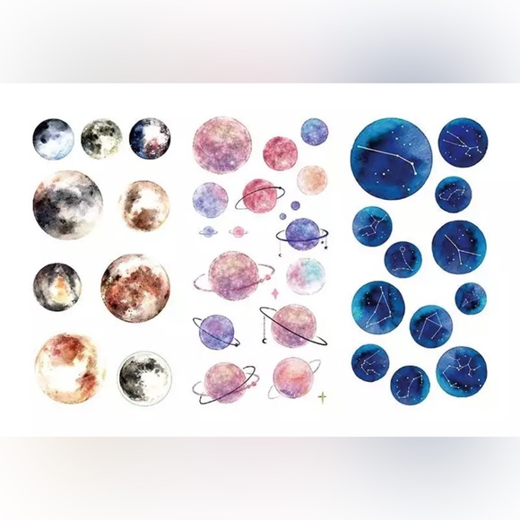 Other - $2 SPACE STICKERS. NEW. 3 SHEETS. $2 WITH ANY $10 ORDER OR MORE